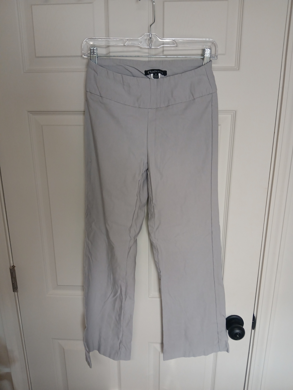 Chadwicks Light Gray Wide-Leg Pants